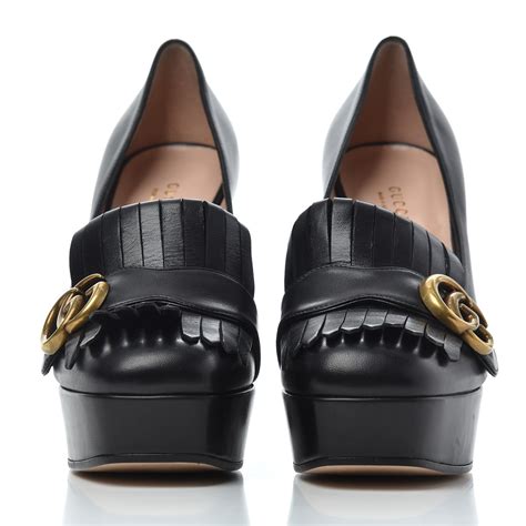 high heel gucci loafers